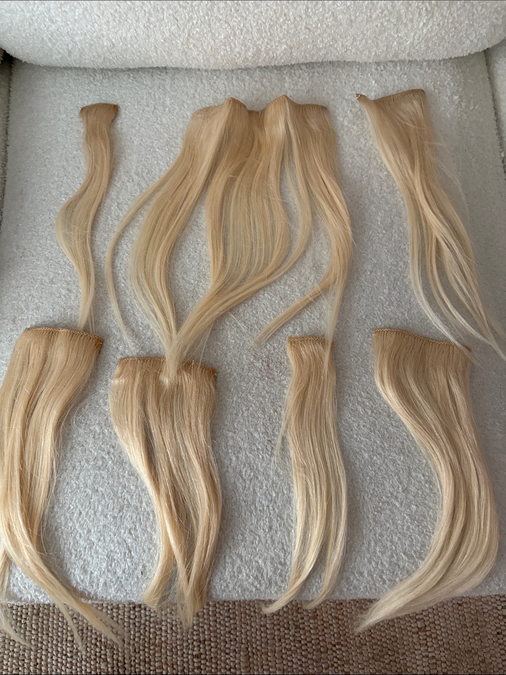 Blonde Clip-In Hair Extensions - Natural Light Blonde human hair